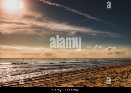 Beautiful and sunny day on the beach in spain Stock Photo