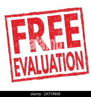 Free evaluation sign or stamp on white background, vector illustration Stock Vector