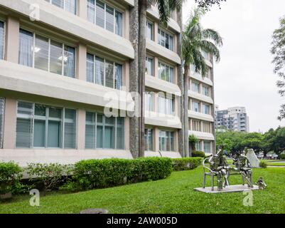 Taipei, NOV 5: Morning view of the Chau Yun Building of Fu Jen Catholic University on NOV 5, 2019 at Taipei, Taiwan Stock Photo