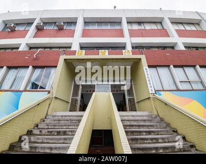 Taipei, NOV 5: Morning view of the Jijian building of Fu Jen Catholic University on NOV 5, 2019 at Taipei, Taiwan Stock Photo