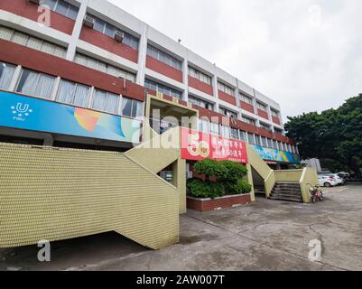 Taipei, NOV 5: Morning view of the Jijian building of Fu Jen Catholic University on NOV 5, 2019 at Taipei, Taiwan Stock Photo