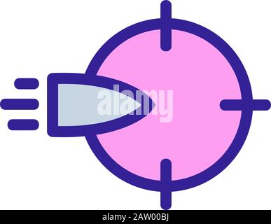 bullet icon vector. Isolated contour symbol illustration Stock Vector