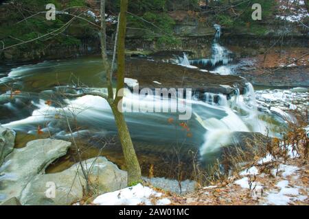 Great Falls of Tinkers Creek, Bedford, Ohio Stock Photo