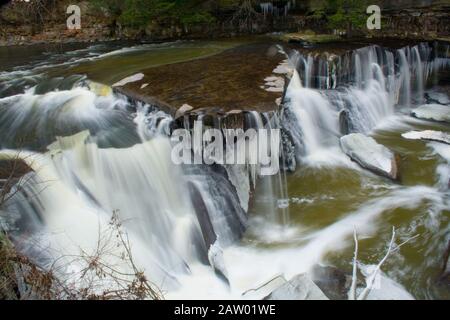 Great Falls of Tinkers Creek, Bedford, Ohio Stock Photo