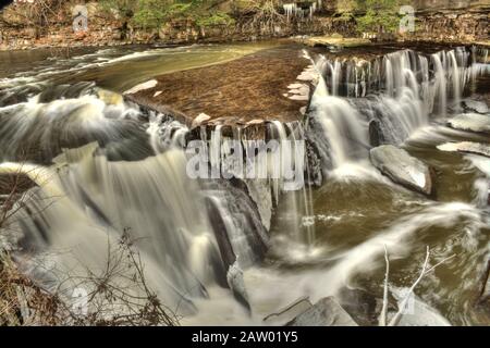 Great Falls of Tinkers Creek, Bedford, Ohio Stock Photo