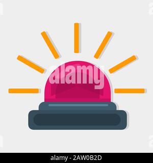 red fire sirens isolated for firefighter concept icon vector illustration Stock Vector