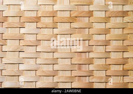 wood basket background texture with woven wooden slats Stock Photo