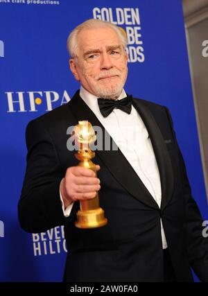 77th Annual Golden Globes 2019 - Press Room held at The Beverly Hilton in Beverly Hills, California. Featuring: Brian Cox Where: Los Angeles, California, United States When: 06 Jan 2020 Credit: Adriana M. Barraza/WENN Stock Photo