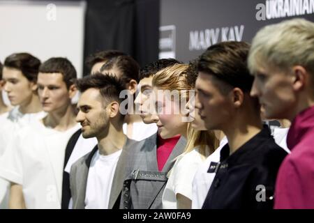 Kiev, Ukraine. 05th Feb, 2020. Models pose for a photo backstage during the Ukrainian Fashion Week FW 20-21 in Kiev. The Ukrainian Fashion Week (UFW) present collections for 2020/2021 by Ukrainian and International designers from 1 until 5 February 2020. Credit: SOPA Images Limited/Alamy Live News Stock Photo