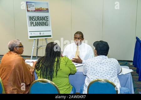 Miami Florida,James L. Knight Convention Center,Miami Financial Planning Day,free advice,guidanceal planners,Black Blacks African Africans ethnic mino Stock Photo