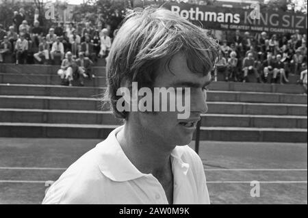 Dutch tennis championships 1971 Scheveningen Date: August 15, 1971 Location: Scheveningen, Zuid-Holland Keywords: tennis Stock Photo