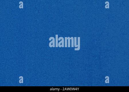 Blue natural cotton towel background, closeup texture. Stock Photo