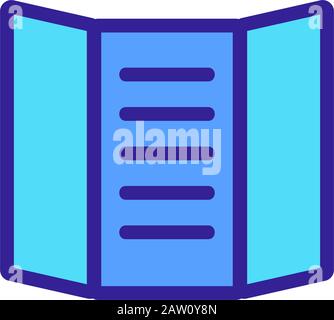 leaflet magazine ads line icon, outline symbol, vector illustration ...