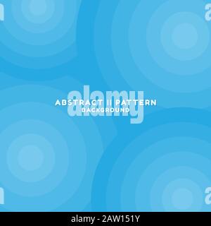 Geometric circle pattern shape wave abstract background color blue bright. vector illustration. Stock Vector