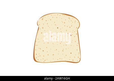 Toast icon slice. Vector illustration. Bakery food. Stock Vector