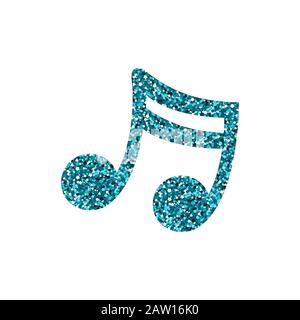 Blue musical note. A spangle texture. Vector illustration. Stock Vector