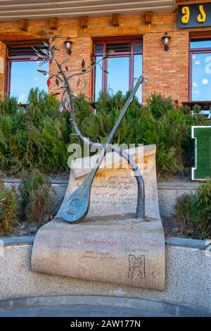 Tbilisi, Georgia 26 January 2020 - Sayat-novа monument in the old city of Tbilisi. Stock Photo