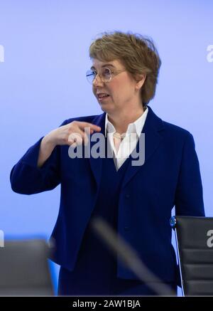 Bochum, Germany, January 31, 2020, ThyssenKrupp Annual General Meeting: The CEO of ThyssenKrupp AG Martina Merz is on the podium. Stock Photo