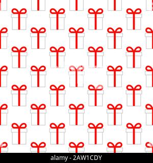 Seamless art background with gift boxes pattern Stock Vector