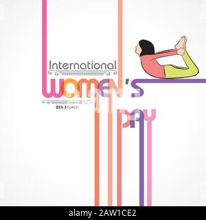 Illustration for International Womens day- 8 March Stock Vector