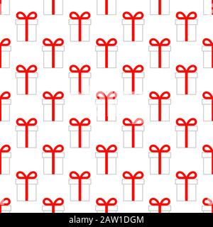 Seamless art background with gift boxes pattern Stock Vector