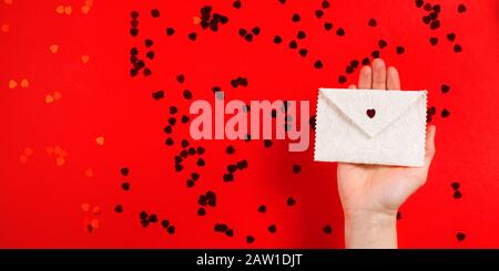 Happy valentines day concept background with heart Stock Photo