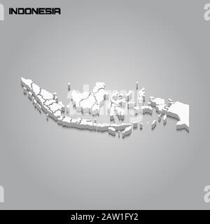 Indonesia Map black and white illustration Stock Vector Image & Art - Alamy