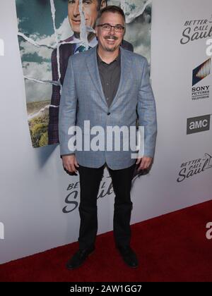 February 5, 2020, Hollywood, CA, USA: Vince Gilligan attends the Premiere Of AMC's ''Better Call Saul'' Season 5 at ArcLight Cinemas. (Credit Image: © Billy Bennight/ZUMA Wire) Stock Photo