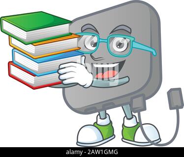 Cute brainy character expression flat icon set. Cartoon brain with ...