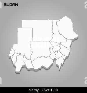 Sudan Map black and white illustration Stock Vector Image & Art - Alamy