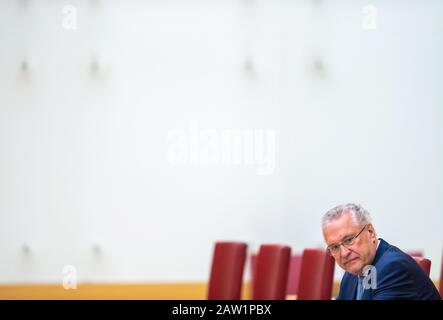 Munich, Germany. 06th Feb, 2020. Joachim Herrmann (CSU), Minister of the Interior of Bavaria, sits in the plenary hall during the plenary session. Credit: Lino Mirgeler/dpa/Alamy Live News Stock Photo