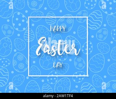 Happy Easter day background pattern. Vector illustration. Stock Vector