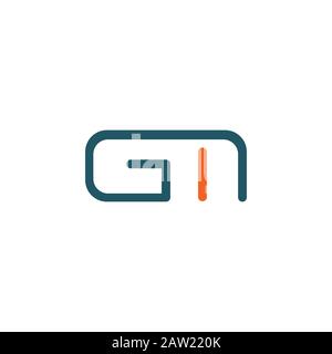 Initial letter gm or mg logo design template Stock Vector