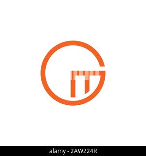 Initial letter gm or mg logo design template Stock Vector