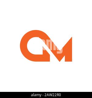 Initial letter gm or mg logo design template Stock Vector