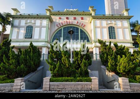 Central Pier Star Ferry Terminal on Hong Kong Island Stock Photo