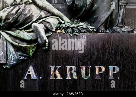 detail of the Alfred Krupp grave, Germany, North Rhine-Westphalia, Ruhr Area, Essen Stock Photo