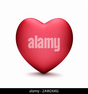 Red heart on a white background Stock Photo