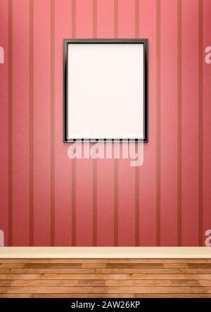 front view red picture frame on light blue background shoot family colors  present picture photo Stock Photo by ImgSolut