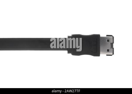 eSATA cable on white background cable on white background Stock Photo