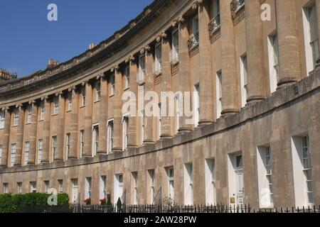 Georgian era Royal Crescent, Bath, England, United Kingdom Stock Photo