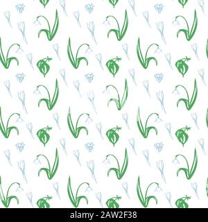 Trendy Seamless Floral Pattern in Vector Stock Vector