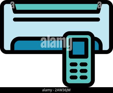 Room conditioner icon. Outline room conditioner vector icon for web design isolated on white background Stock Vector
