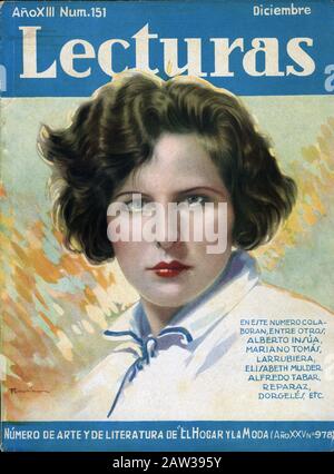 1933 , GERMANY : The german  Nazi  movie director and actress  LENI RIEFENSTAHL  ( 1902 - 2003 ) , friend of  ADOLF  HITLER .  Cover of spanish illust Stock Photo