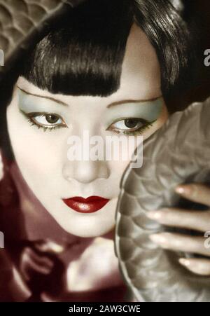 1931 , USA : The chino-american movie actress ANNA MAY WONG ( 1905 -  1961 ) in DAUGHTER OF THE DRAGON ( La figlia di Fu Manchu ) by Lloyd Corrigan , Stock Photo