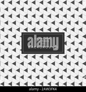 Abstract geometric pattern square white and black. Repeating seamless background vector illustration Stock Photo