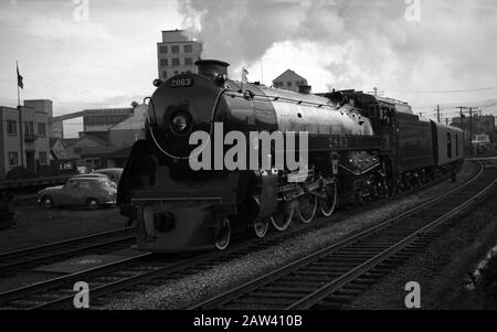 CPR Royal Hudson Engine 2863 Vancouver BC 1951 Stock Photo