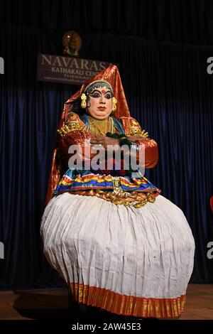 Navarasa Kathakali Centre, Thekkady, Classical Indian dance from the southwestern region of India Stock Photo