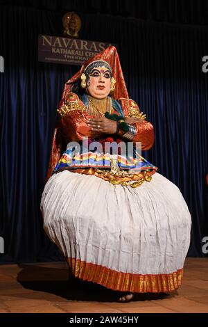 Navarasa Kathakali Centre, Thekkady, Classical Indian dance from the southwestern region of India Stock Photo