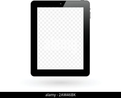 Digital tablet mockup, blank realistic gadget. Stock Vector illustration isolated on white background. Stock Vector